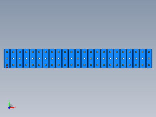 彩色公头100mil（2.54mm）系列-DS1021_blue_3x23p_100mil_Type1_rev1.0前视缩略图