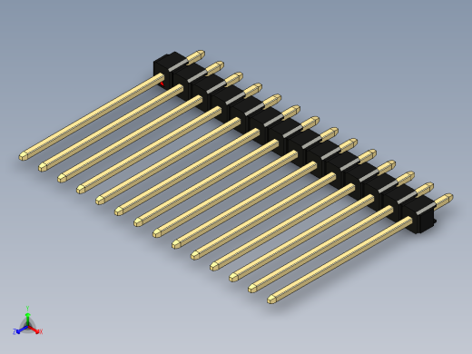 彩色公头100mil（2.54mm）系列-DS1021_black_1x14p_100mil_Type19_rev1.0