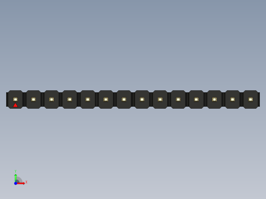 彩色公头100mil（2.54mm）系列-DS1021_black_1x14p_100mil_Type19_rev1.0前视缩略图