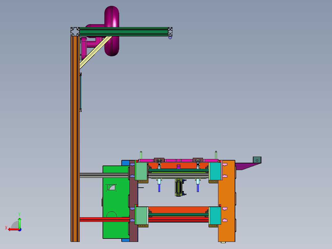 高精度工装板智能化组装生产线后视图