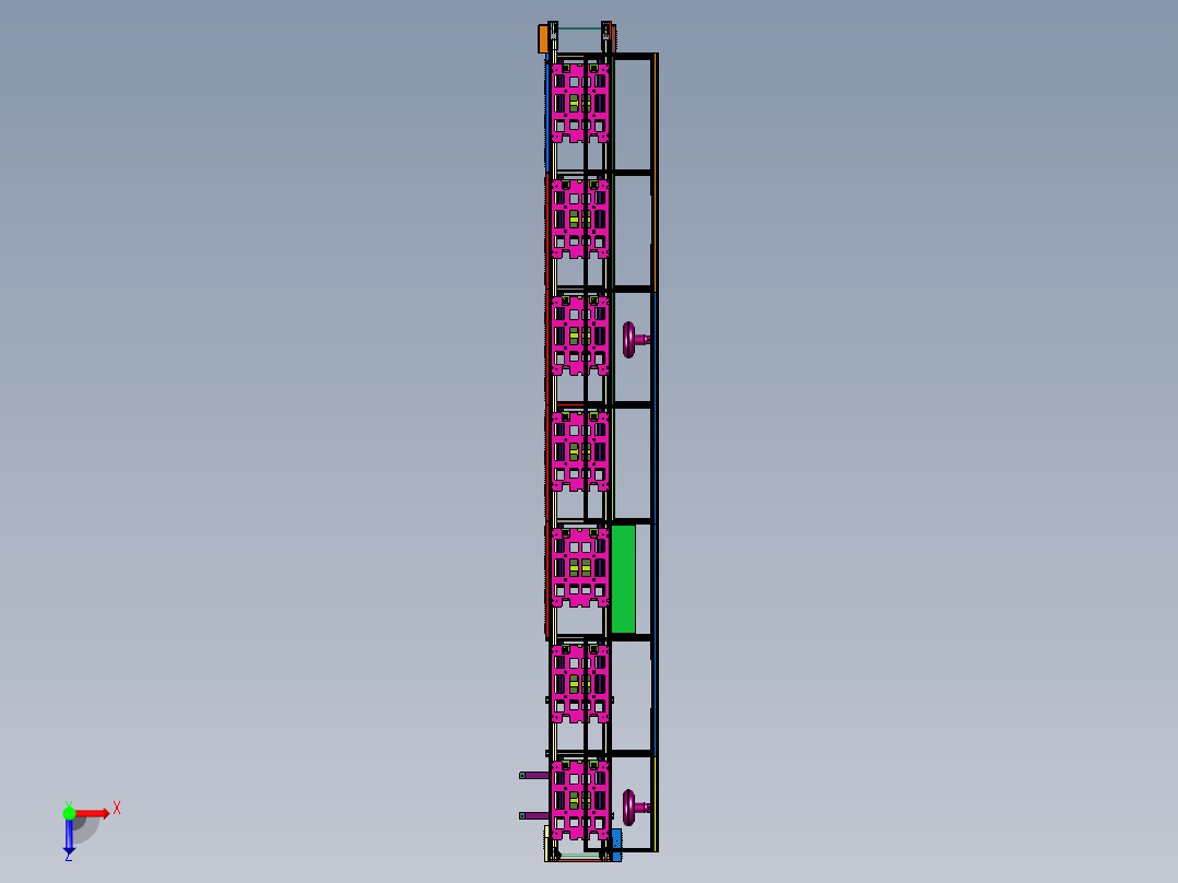 高精度工装板智能化组装生产线俯视图