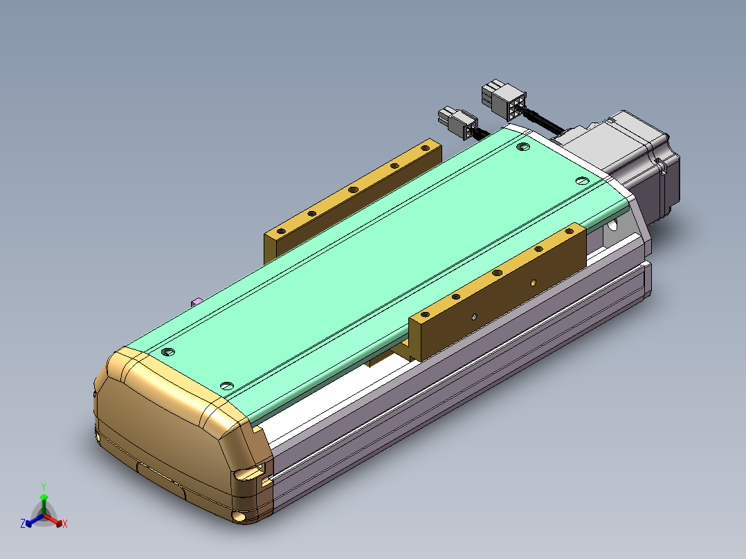 MTH丝杆半封闭模组MTH14-BC-200W正等轴测图