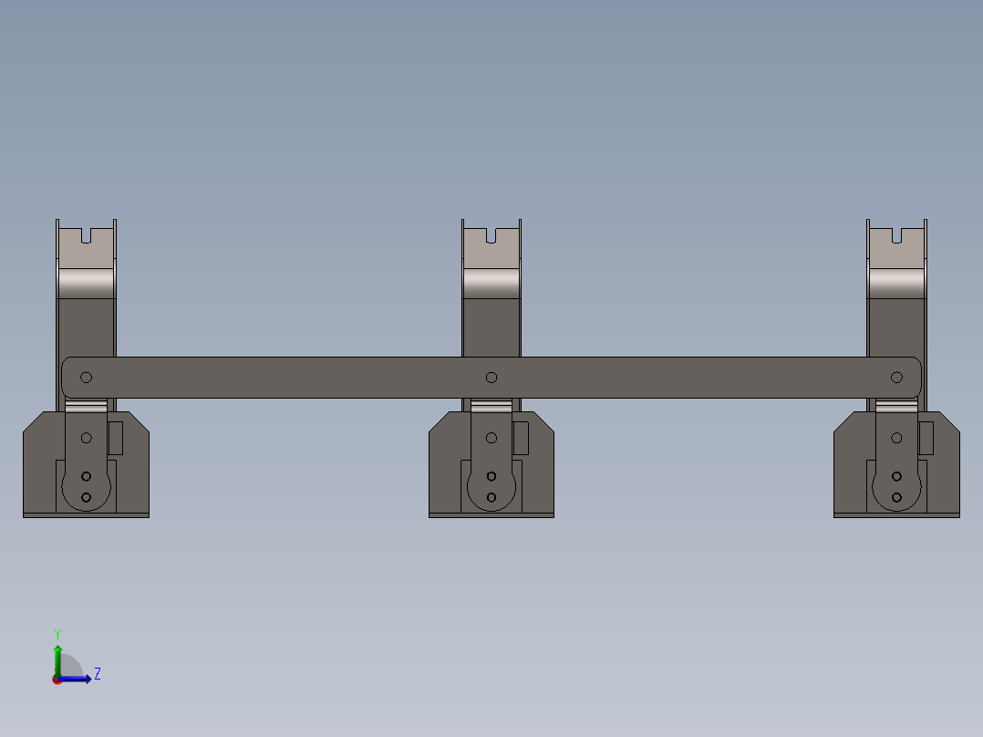 托辊架067左视图
