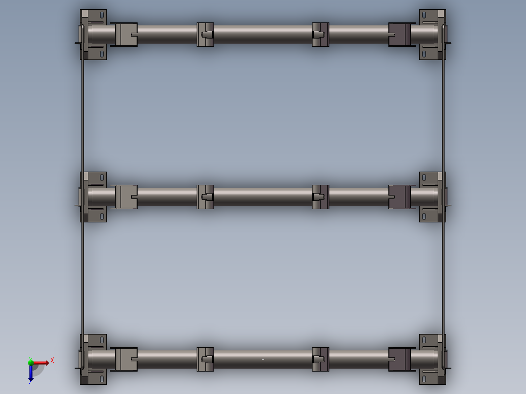 托辊架067俯视图