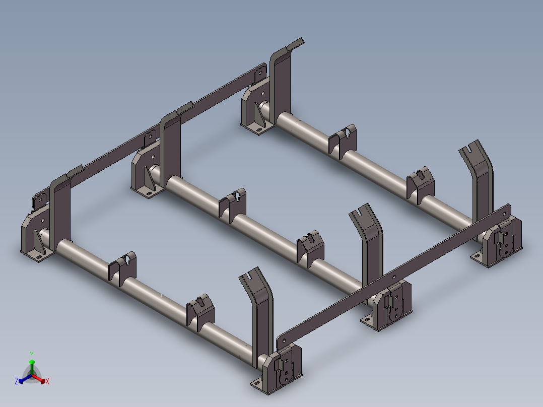 托辊架067正等轴测图