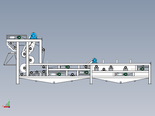 带式压滤机三维模型后视缩略图