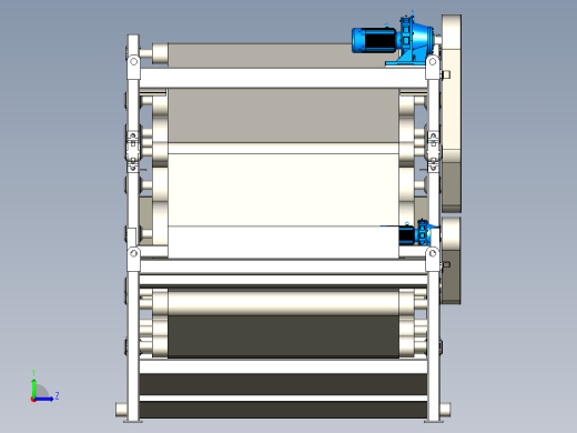带式压滤机三维模型左视缩略图