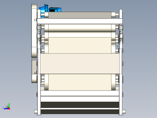 带式压滤机三维模型右视缩略图