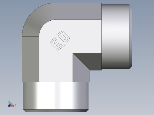 卡套式工业通用硬管接头EO_Union_elbow_W22L71X前视缩略图