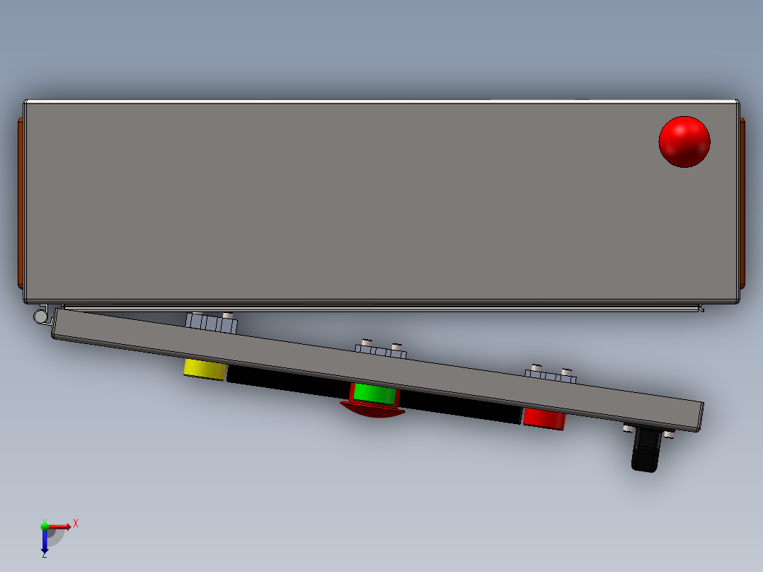 控制柜总成(1)俯视图
