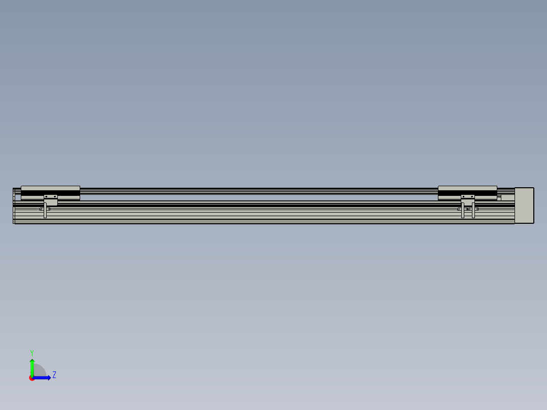 直线模组LHA170-S1050-L设计图纸左视图