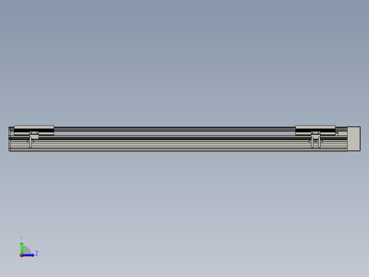 直线模组LHA170-S1050-L设计图纸左视缩略图