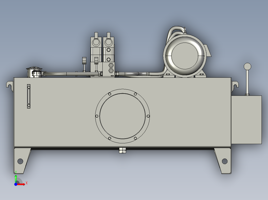 多功能棒料折弯机液压系统设计165437===100前视图