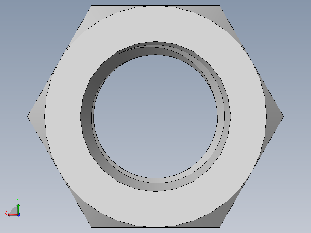 DIN 934 螺母-M36 Nut.SLDPRT后视图