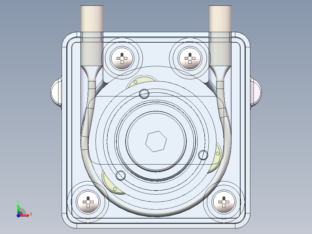 蠕动泵泵头前视图