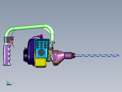 大功率专业墙壁燃油镐左视缩略图