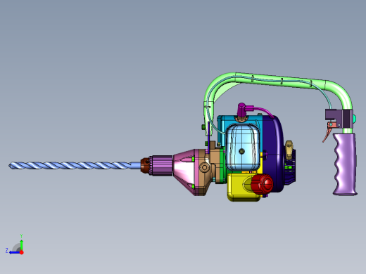 大功率专业墙壁燃油镐右视缩略图