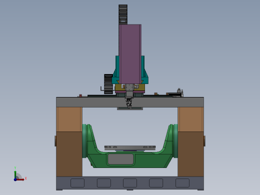 5轴3D打印机设计模型前视缩略图