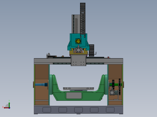 5轴3D打印机设计模型后视缩略图