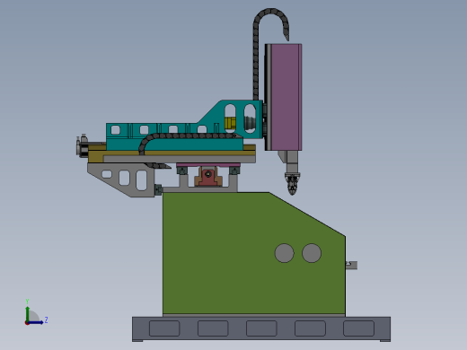 5轴3D打印机设计模型左视缩略图