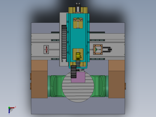 5轴3D打印机设计模型俯视缩略图