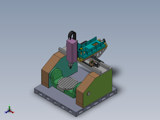 5轴3D打印机设计模型正等轴测缩略图