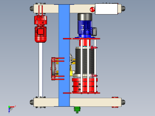 Palan天车又称桥式起重机3D数模图纸 STEP格式俯视缩略图