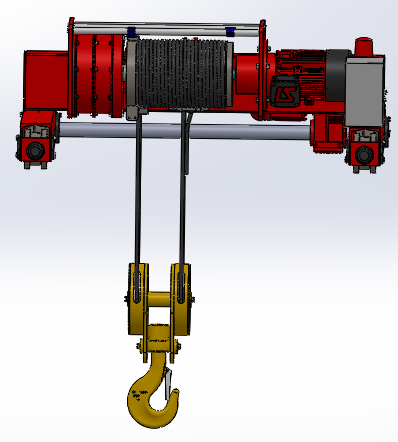 Palan天车又称桥式起重机3D数模图纸 STEP格式