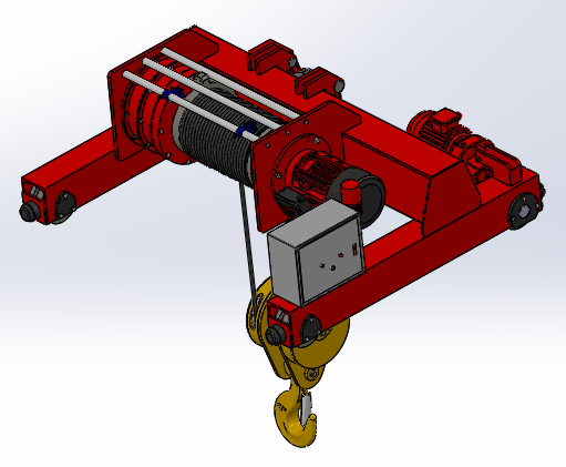 Palan天车又称桥式起重机3D数模图纸 STEP格式缩略图