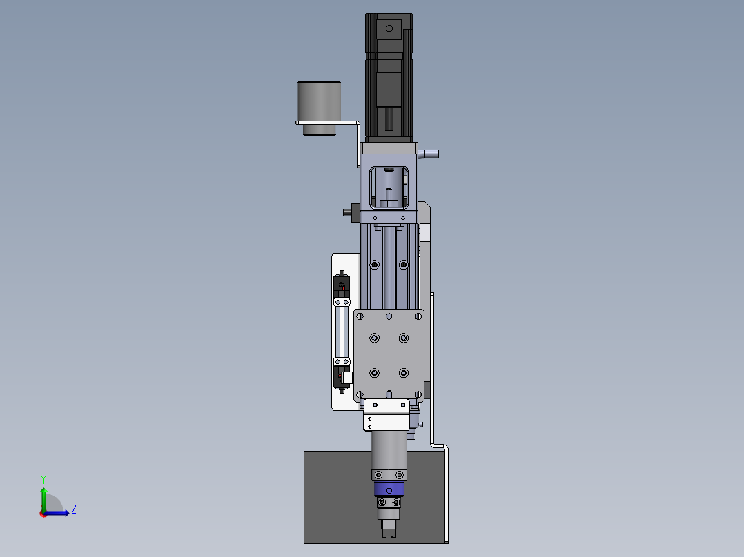 视觉组件微调机构左视图