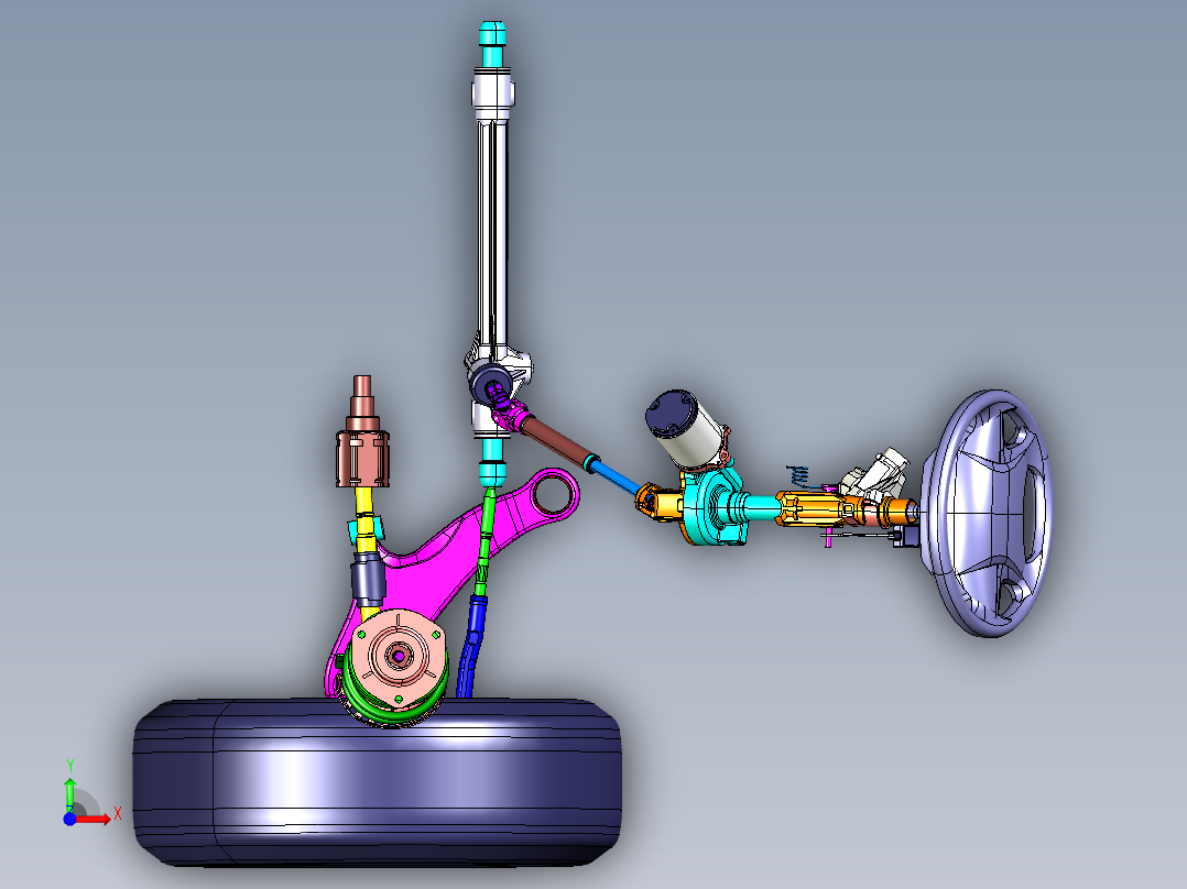 麦弗逊独立悬架运动仿真模拟791314===240前视图
