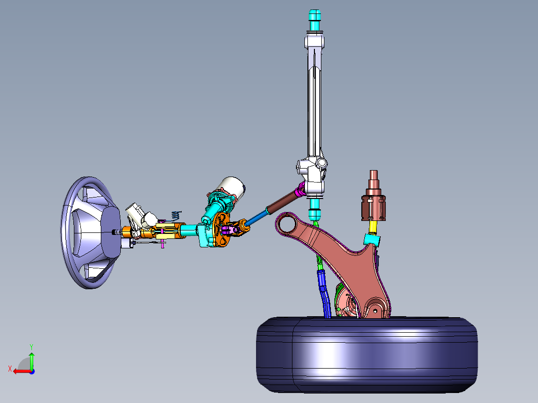麦弗逊独立悬架运动仿真模拟791314===240后视图
