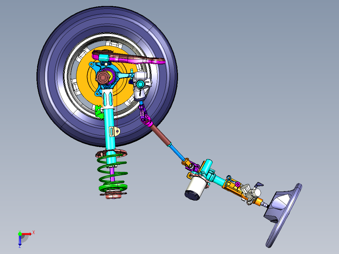 麦弗逊独立悬架运动仿真模拟791314===240俯视图
