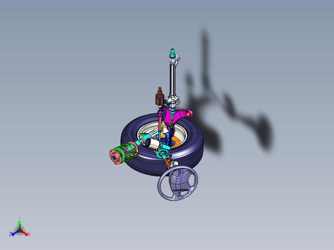 麦弗逊独立悬架运动仿真模拟791314===240正等轴测图