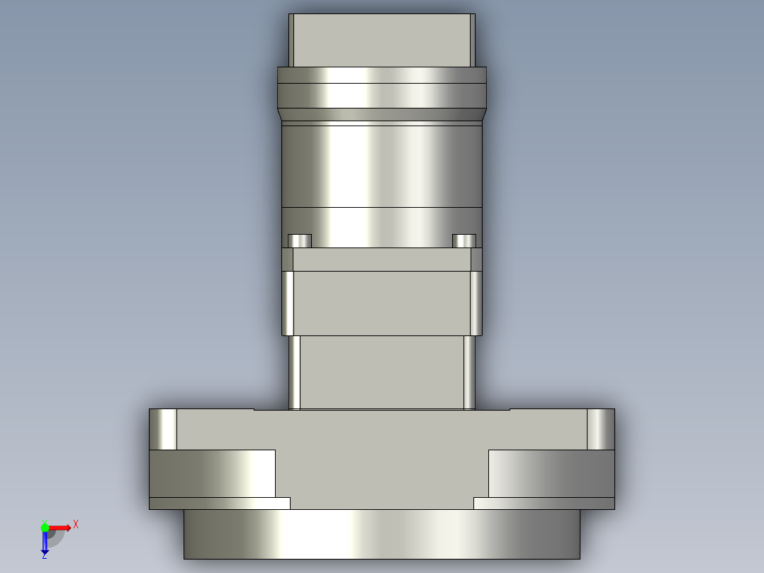 中空旋转平台KFN200-50模型(19-35 70-3 4-5.5-90)俯视图