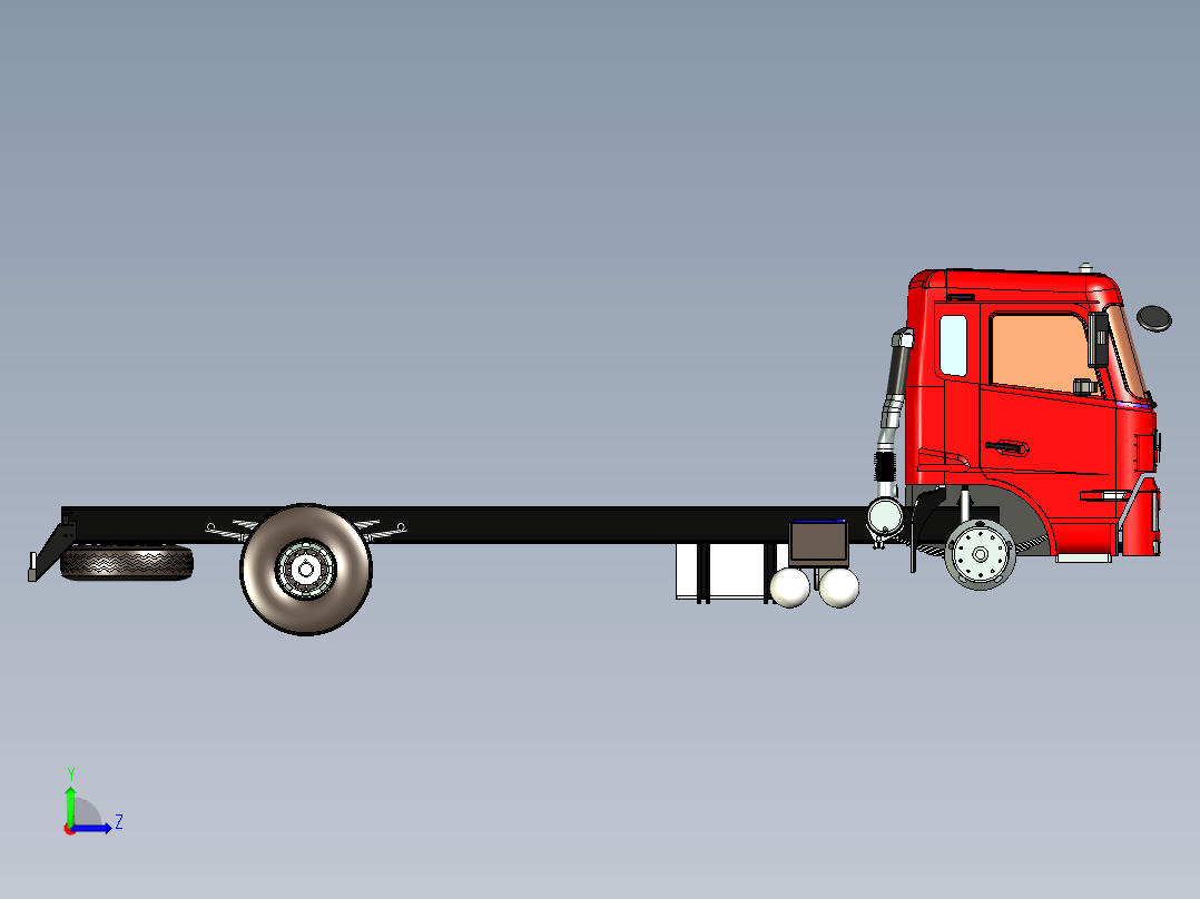 28号图--二类卡车底盘 STP.zip左视图