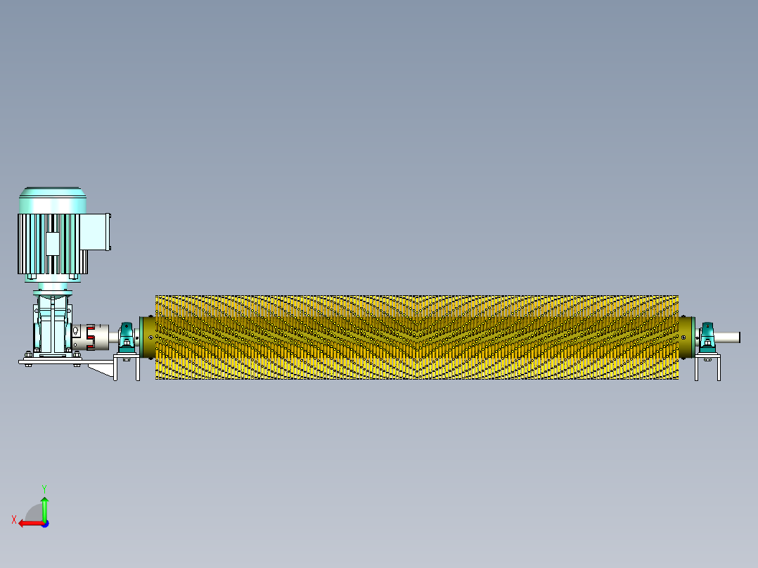 电动滚刷清扫器1700长后视图
