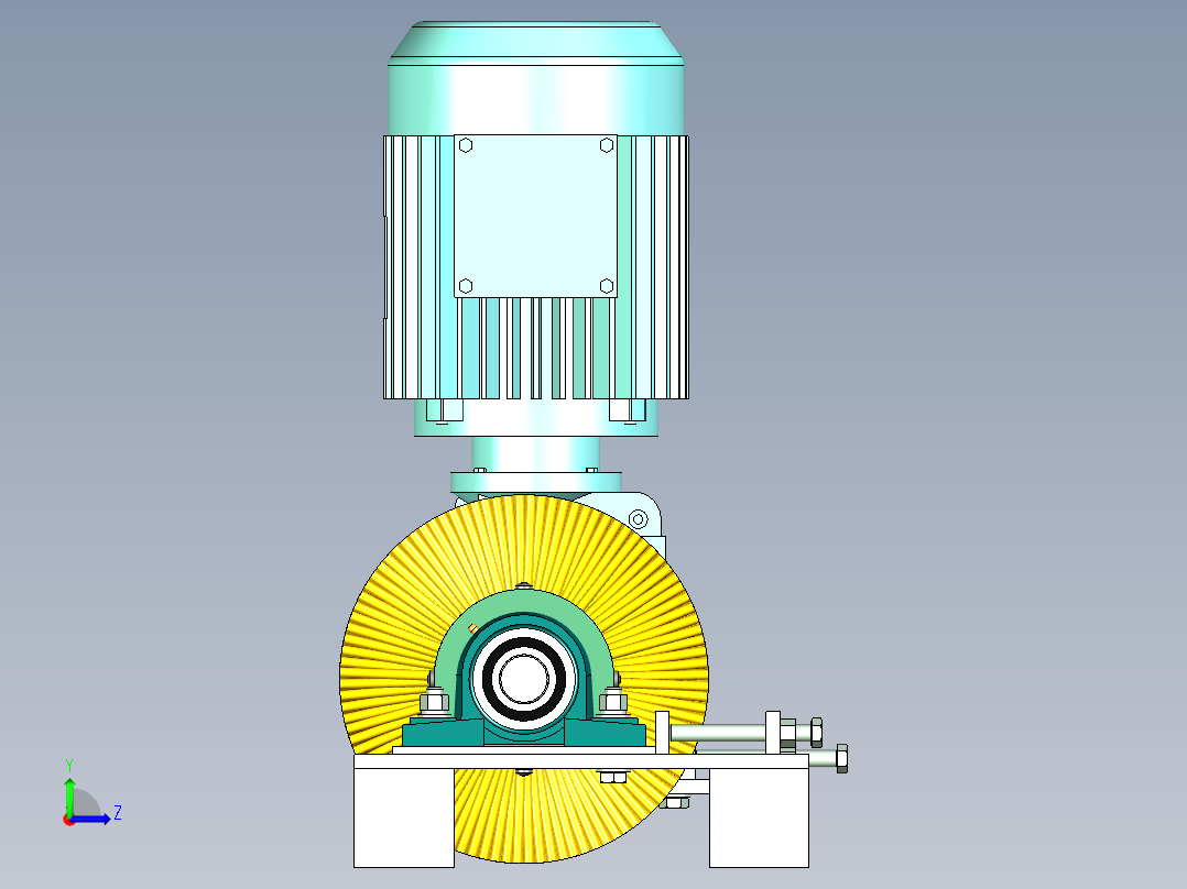 电动滚刷清扫器1700长左视图
