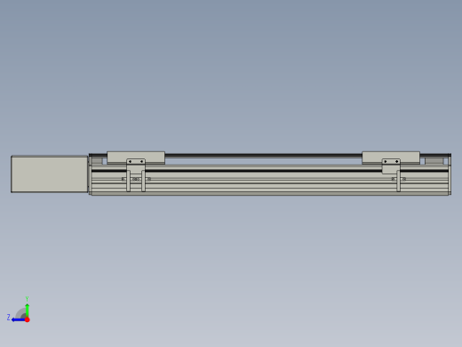 直线模组WG-LHB12-S450-BR设计图纸右视缩略图