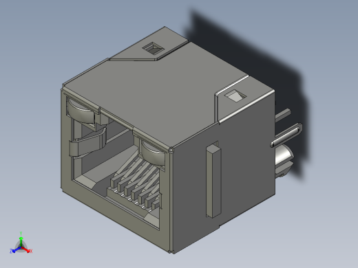 Rj45接口以太网模块正等轴测缩略图