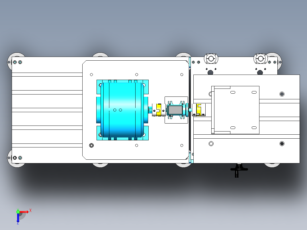 电机测试台俯视图