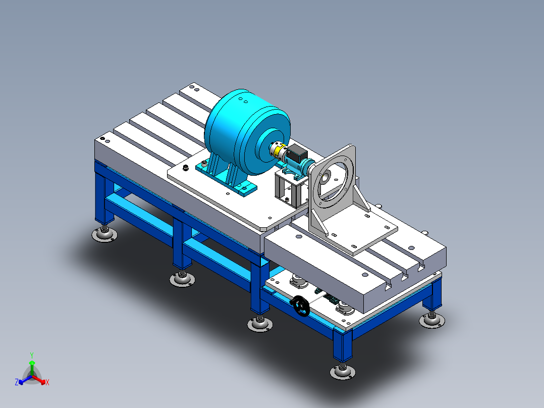 电机测试台正等轴测图