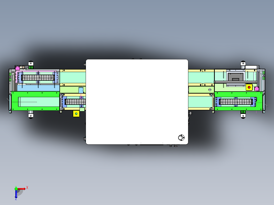 电池焊脚检测设备sw18可编辑俯视图