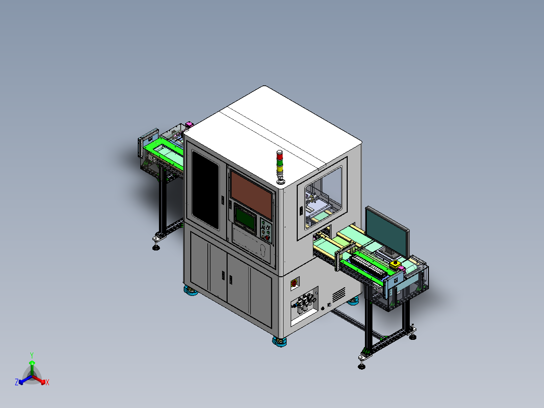 电池焊脚检测设备sw18可编辑正等轴测图