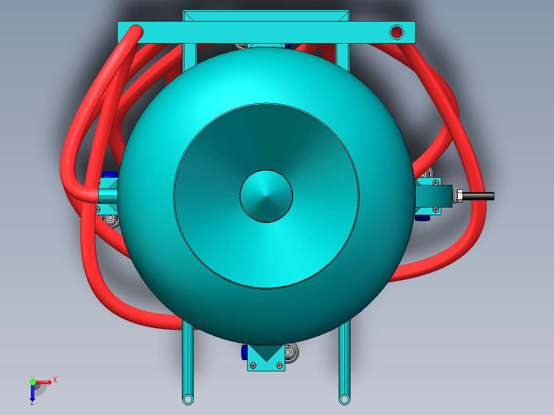8喷嘴型移动喷砂机sw14可编辑俯视图