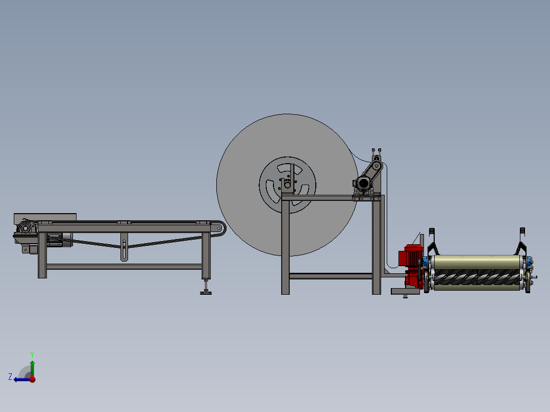 钢板自动成型周转设备sw17可编辑右视图
