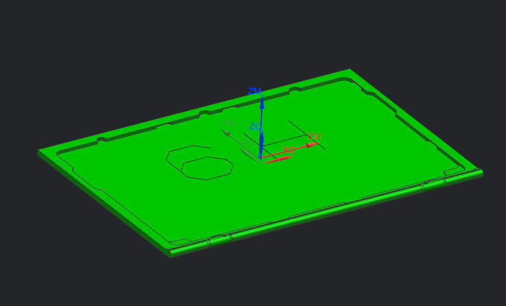 铝板铣内腔UG带程序模型