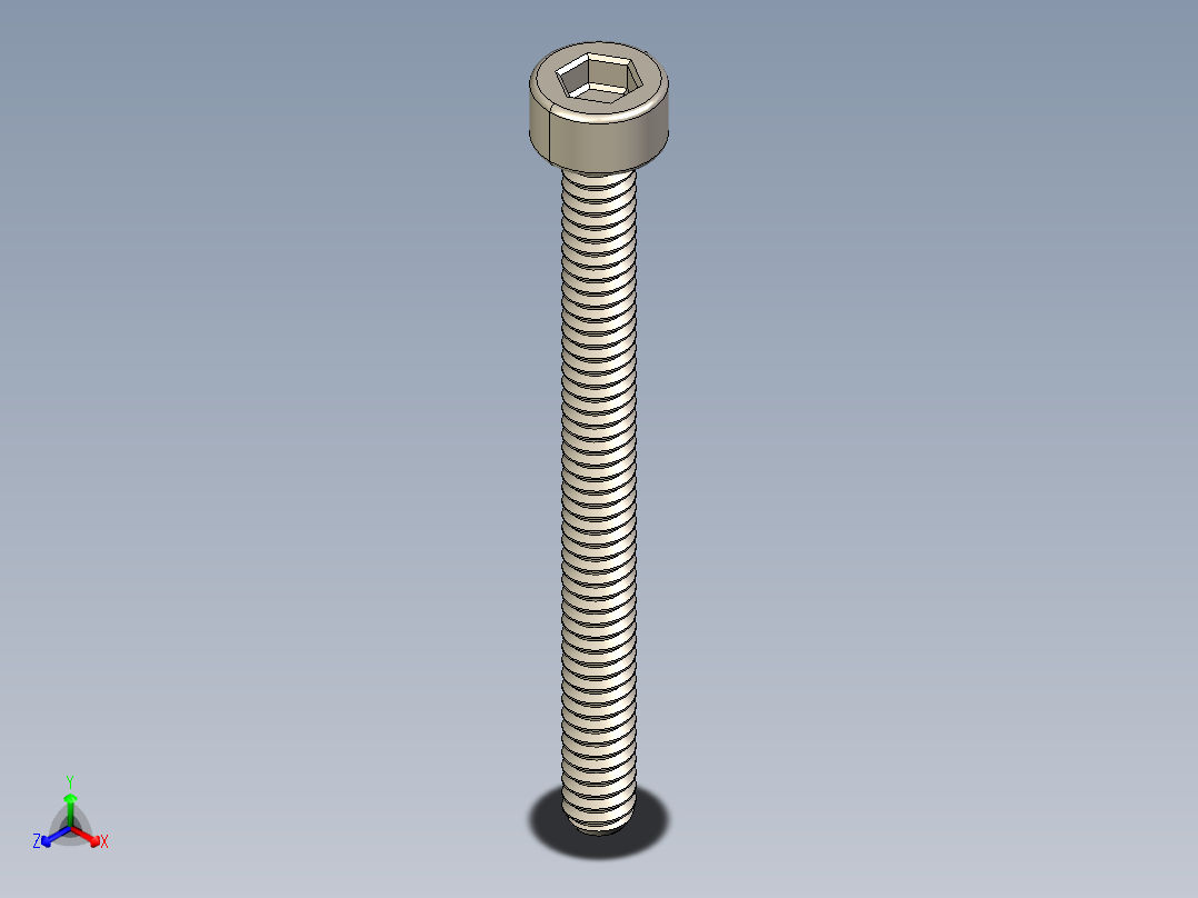 Screw_DIN_912_M1.6x18F_A2.STEP公制内六角螺钉主视图