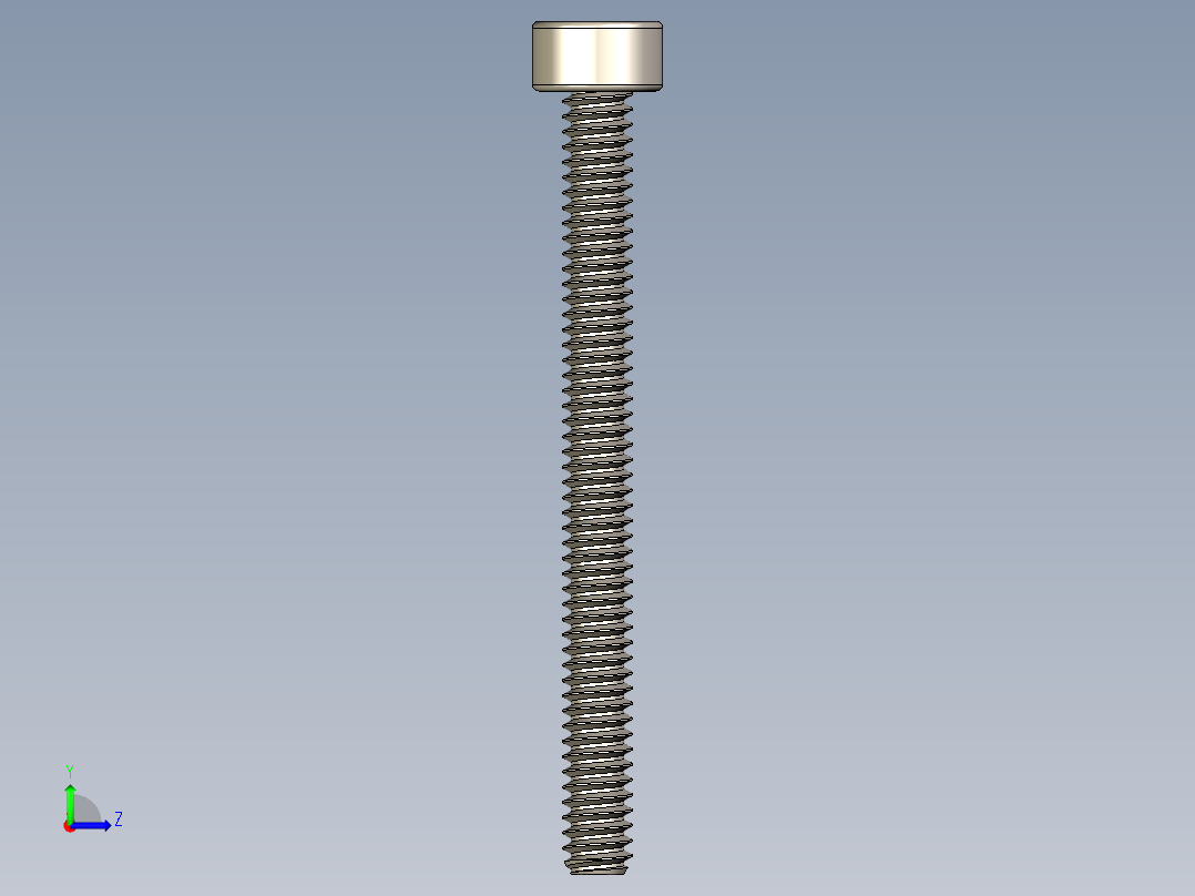 Screw_DIN_912_M1.6x18F_A2.STEP公制内六角螺钉左视图