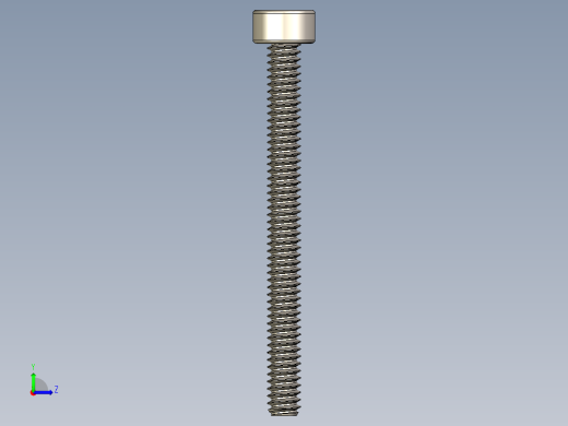 Screw_DIN_912_M1.6x18F_A2.STEP公制内六角螺钉左视缩略图